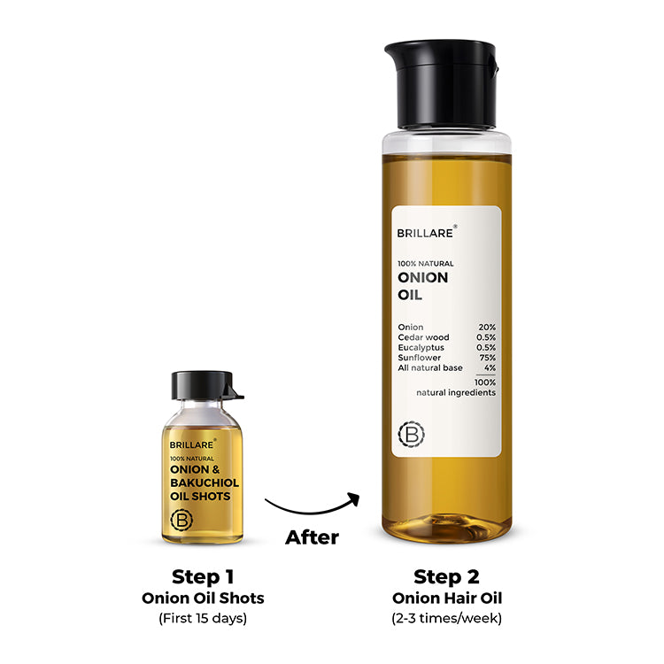Brillare Onion Oil can be used after Brillare Onion & Bakuchiol Oil Shots.