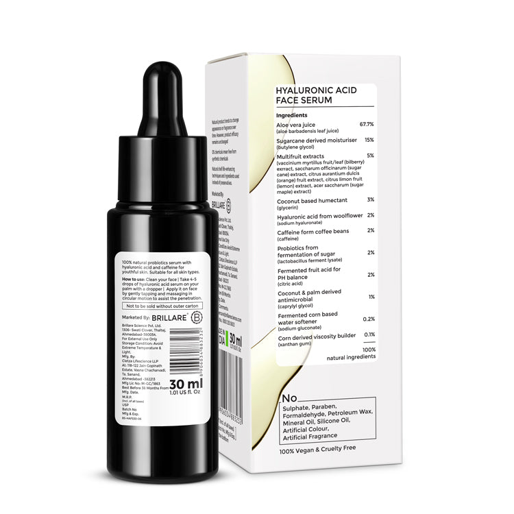 2% Hyaluronic Acid Face Serum For youthful Skin