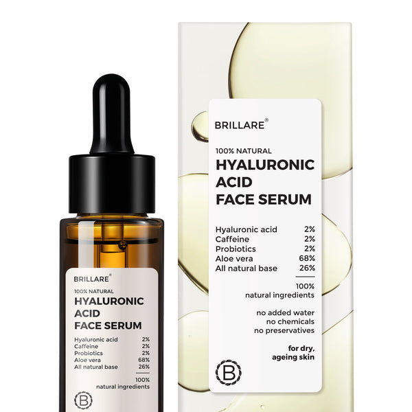 2% Hyaluronic Acid Face Serum with Ice Massager For youthful Skin