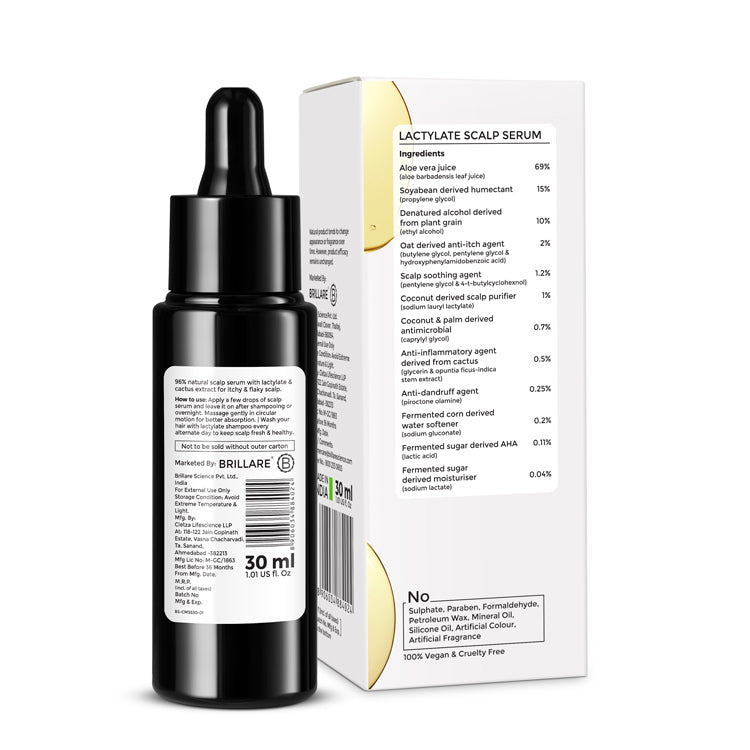 Lactylate & Piroctone Olamine Scalp Serum for Dandruff Control