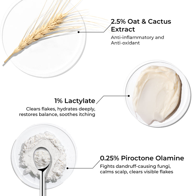 Lactylate & Piroctone Olamine Scalp Serum for Dandruff Control