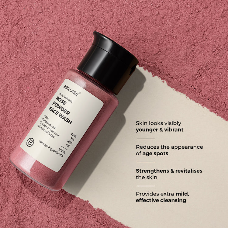 Rose Powder Face Wash For youthful Skin