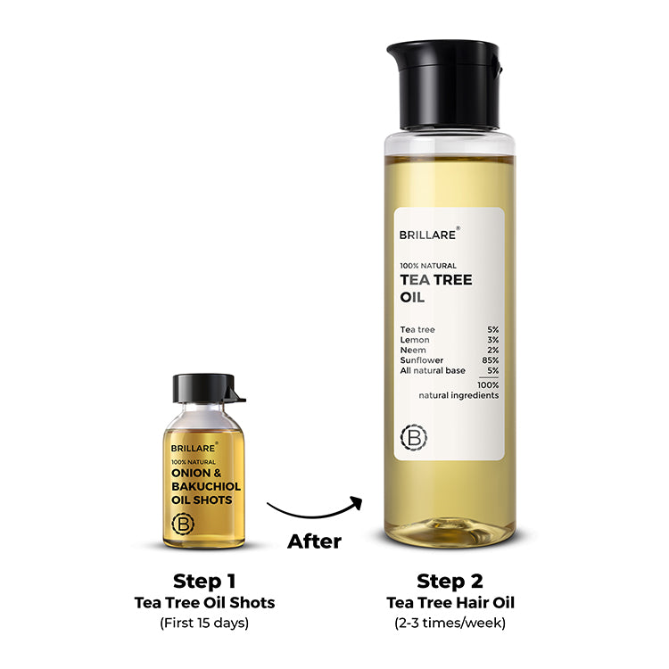 Brillare Tea Tree Hair Oil can be used after Brillare Tea Tree & Salicylic Oil Shots.