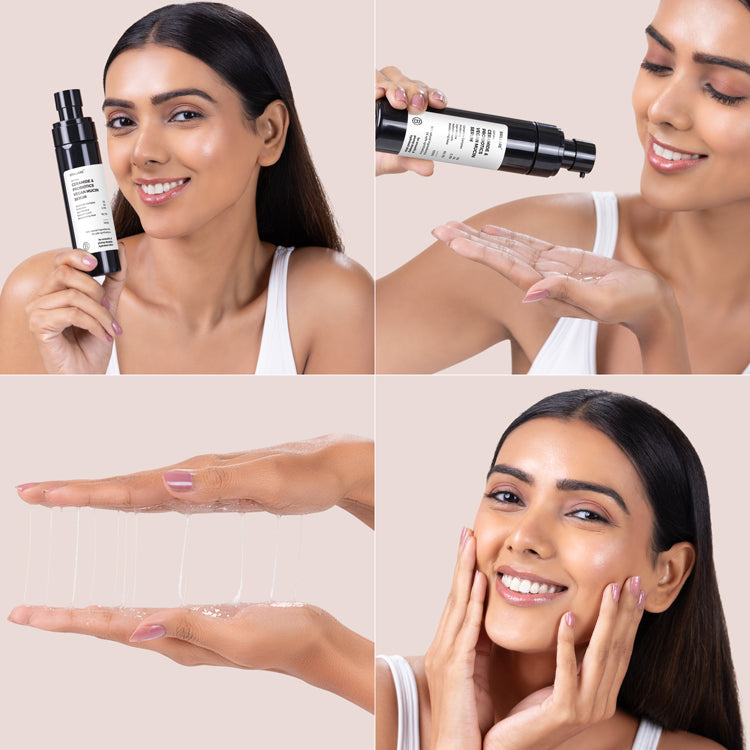 Step by step guide on how to use Brillare Ceramide & Probiotics Vegan Mucin Serum.
