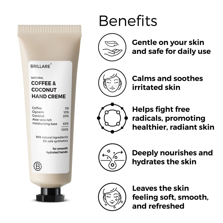 Coffee & Coconut Hand Creme for Energized & Moisturised Skin