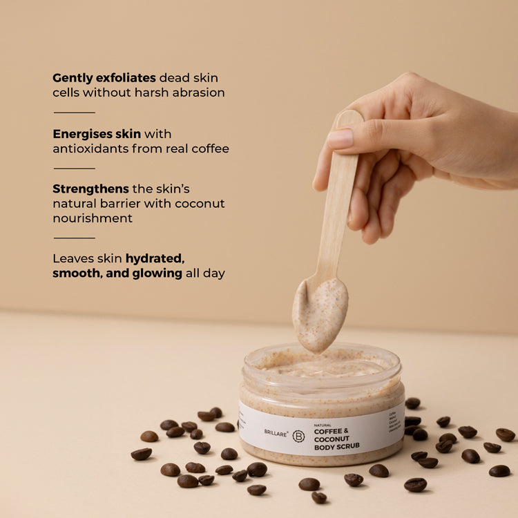 Coffee & Coconut Body Scrub for Energized & Moisturised Skin (100 gm)