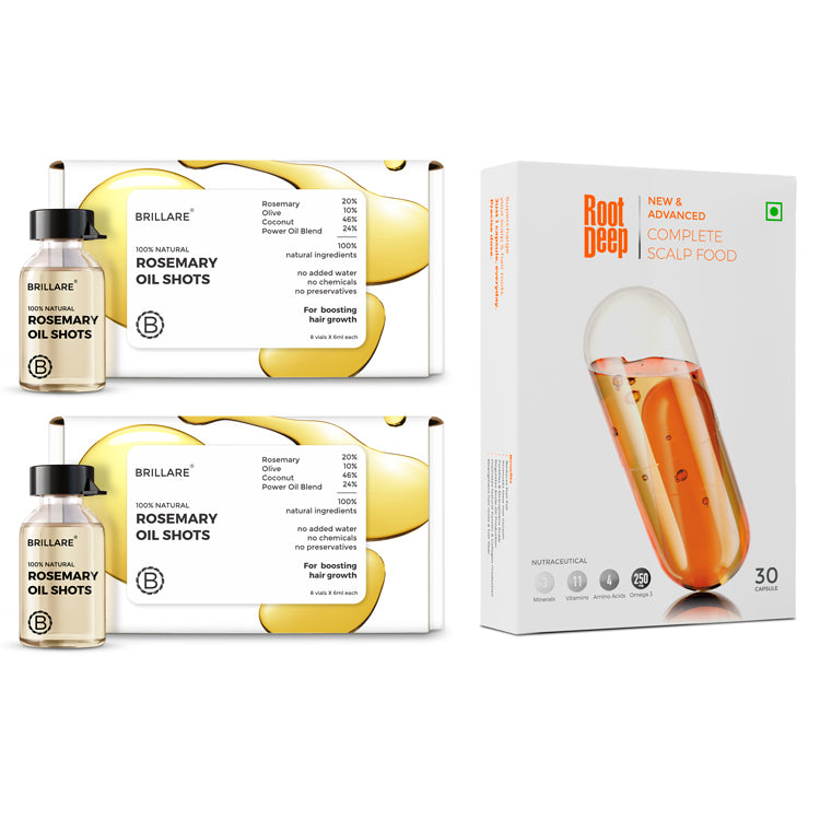 Rosemary oil Shots Pack of 2 with Scalp Food