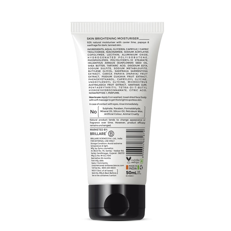Skin Brightening Moisturiser For Reducing Pigmentation