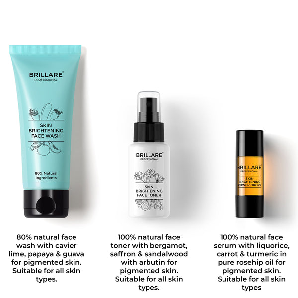 Skin Brightening Complete Skin Care Kit For Reducing Pigmentation