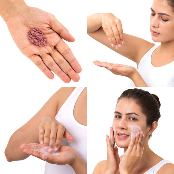 2% Hyaluronic Acid Face Serum & Rose Powder Face Wash (30g) Combo For youthful Skin