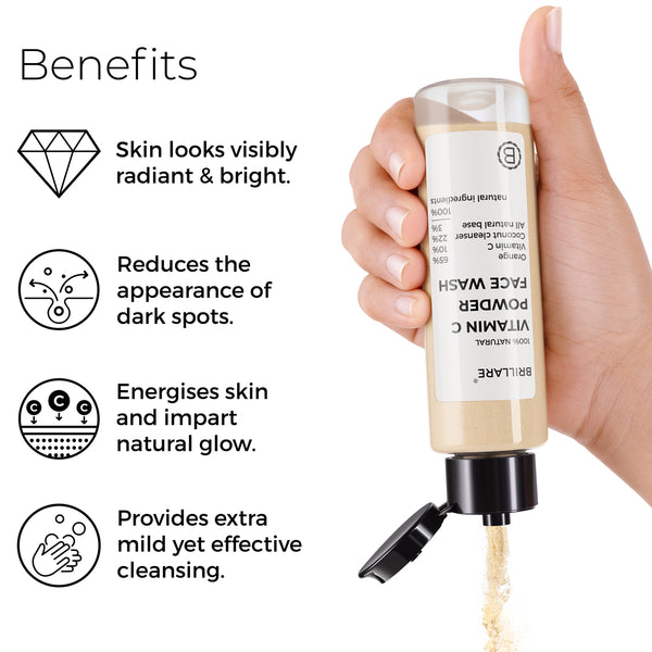 10% Vitamin C Face Serum & Vitamin C Powder Face Wash (30g) Combo For Pigmented Skin