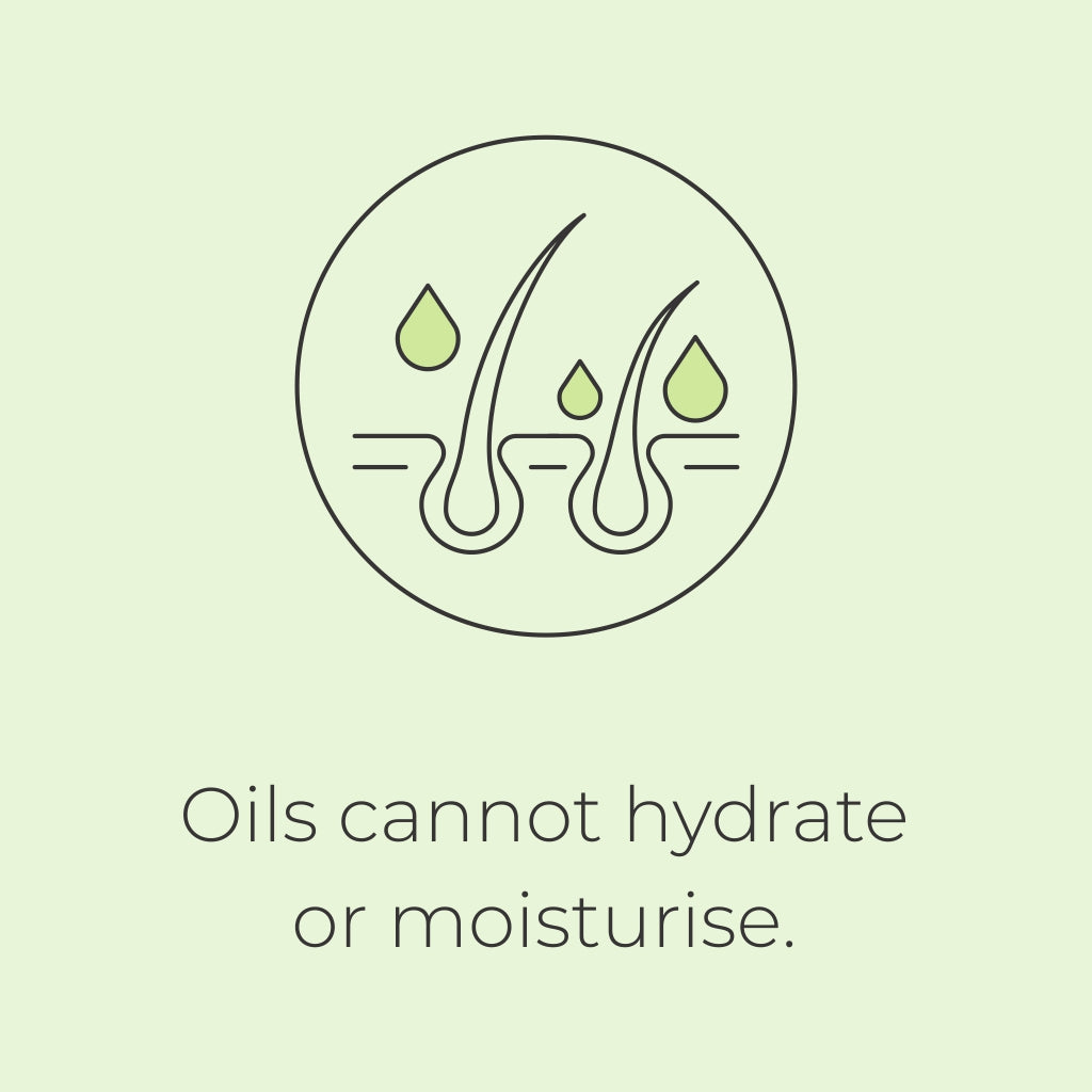 Oils cannot hydrate or moisturise.