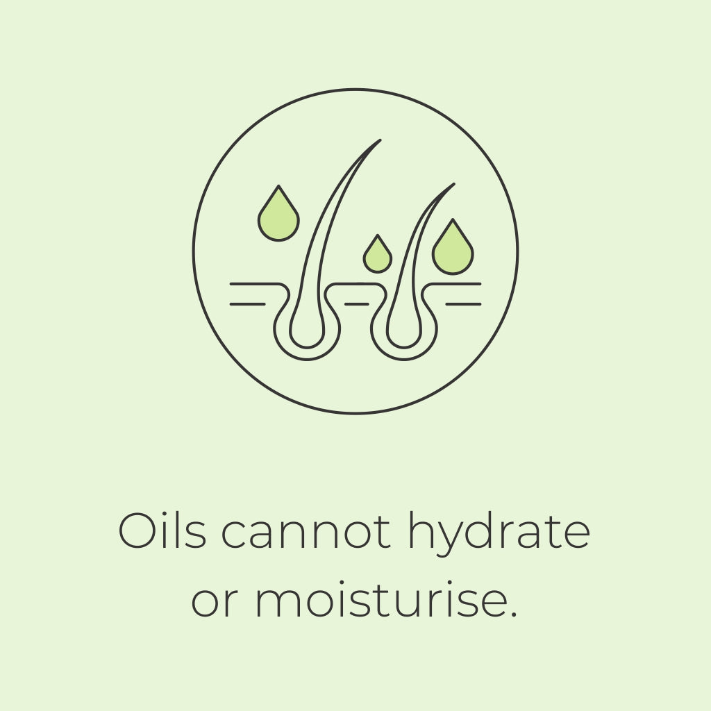 Oils cannot hydrate or moisturise