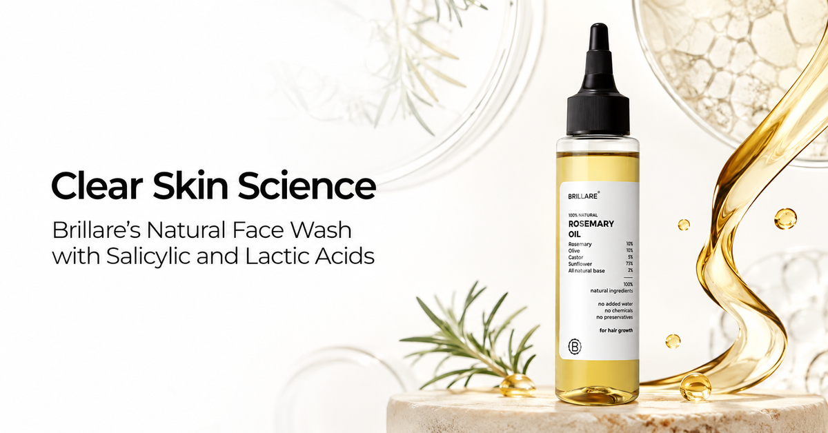 Clear Skin Science: Brillare’s Natural Face Wash with Salicylic and Lactic Acids