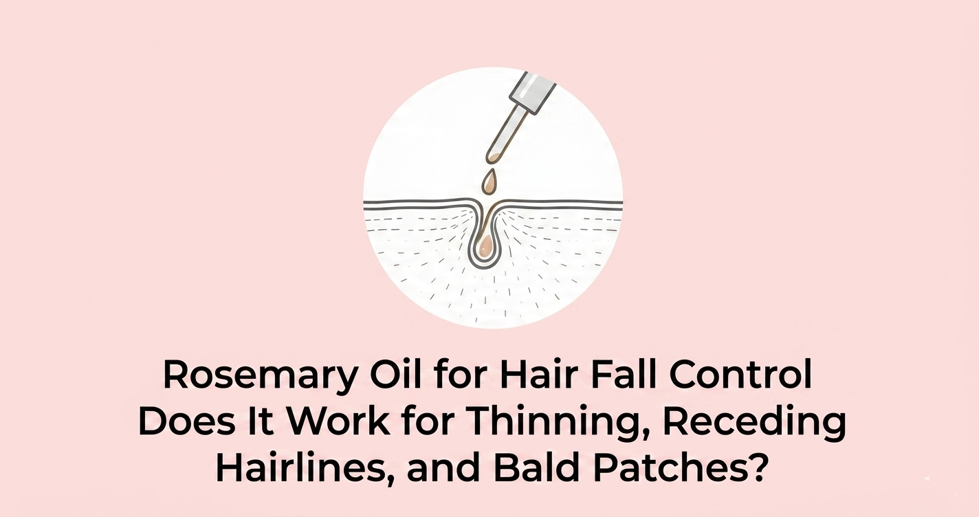 Rosemary Oil for Hair Fall Control Does It Work for Thinning, Receding Hairlines, and Bald Patches?