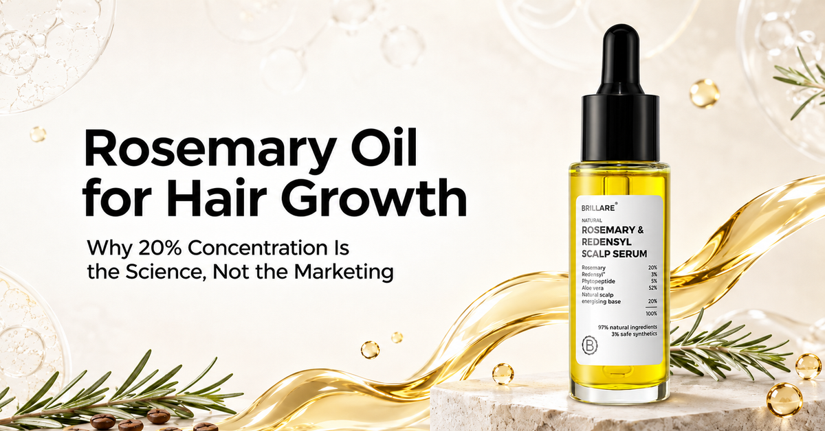 Rosemary Oil for Hair Growth: Why 20% Concentration Is the Science, Not the Marketing