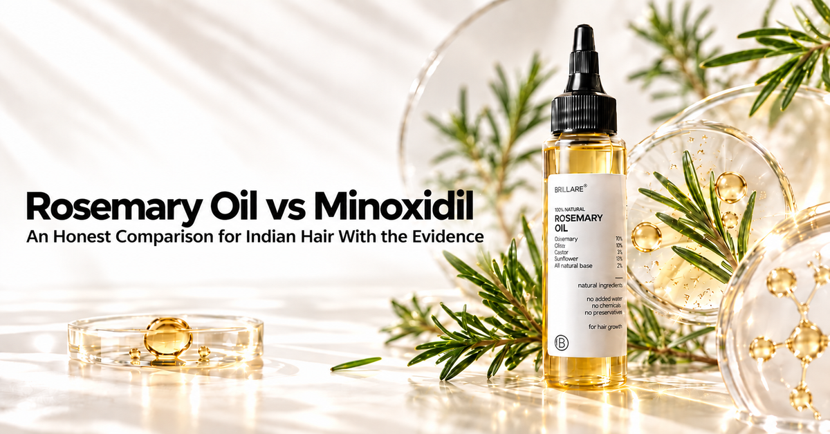 Rosemary Oil vs Minoxidil: An Honest Comparison for Indian Hair With the Evidence