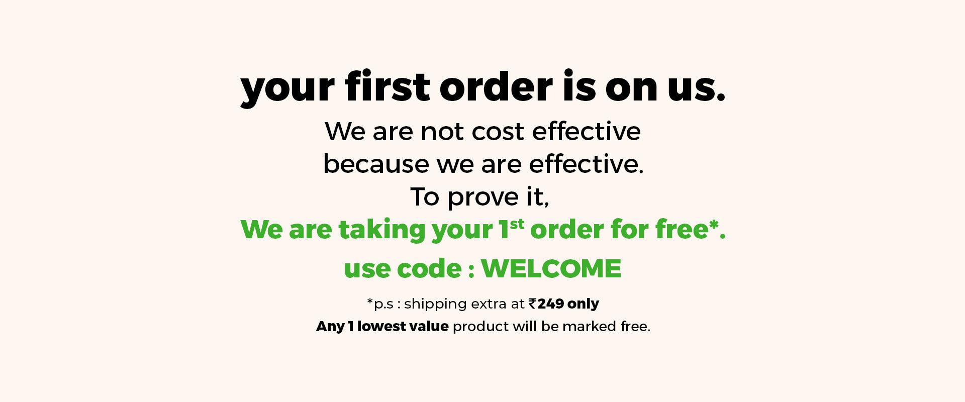 First Time Order