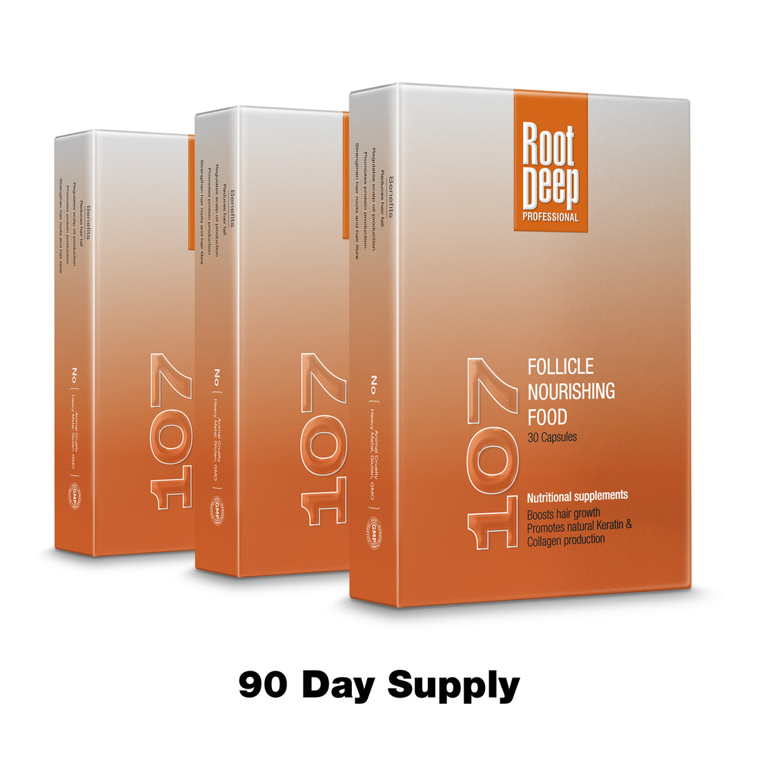 107 Follicle Nourishing Food For Hair Fall Reduction, Hair Strengthening &amp; Essential Nutrition (90 Day Supply)