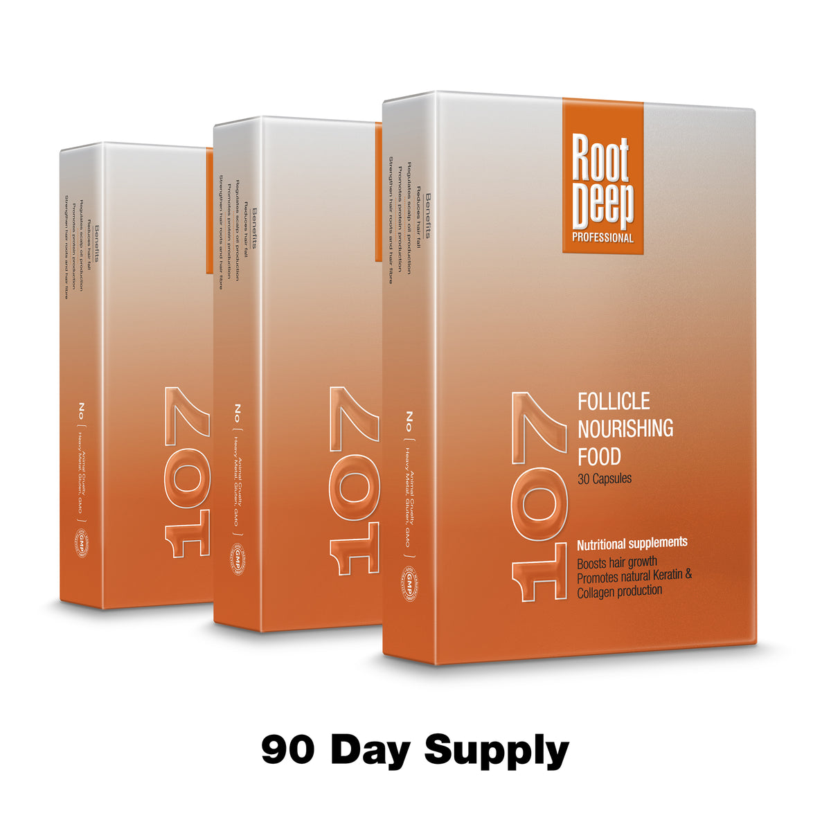 107 Follicle Nourishing Food For Hair Fall Reduction, Hair Strengthening &amp; Essential Nutrition (90 Day Supply)