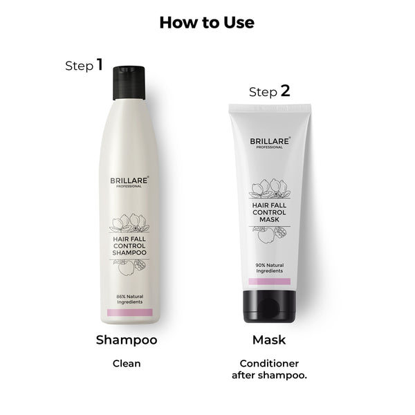 Hair Fall Control Shampoo & Conditioner with Hair Wrap Towel Combo