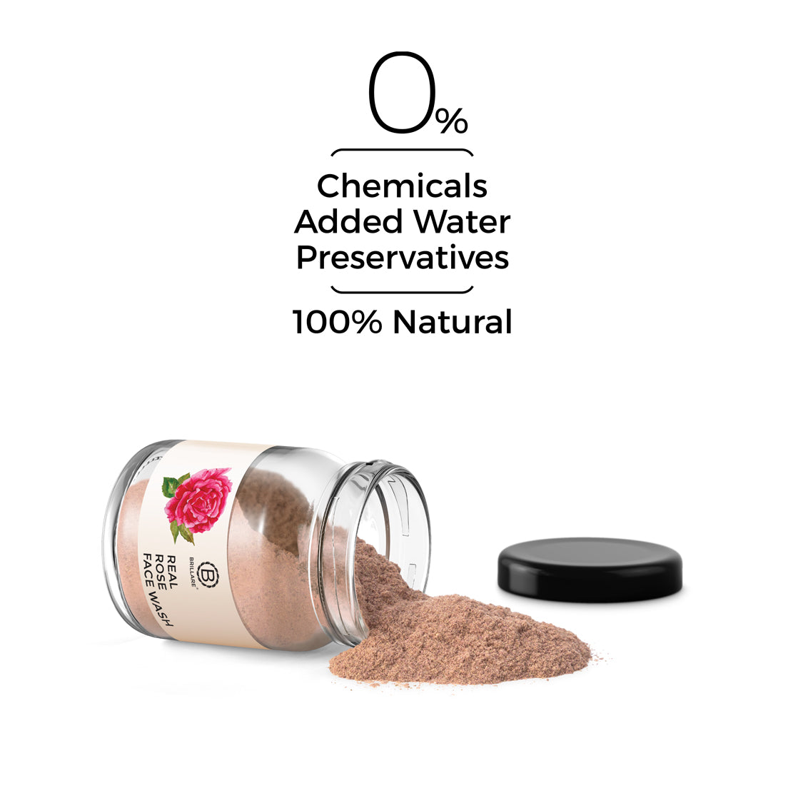 Real Rose Powder Face Wash For Young, Hydrated Skin