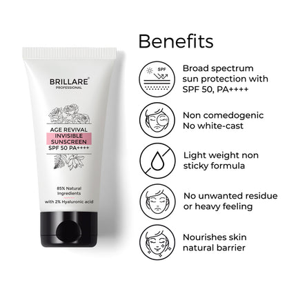 Age Revival Invisible Sunscreen with SPF50
