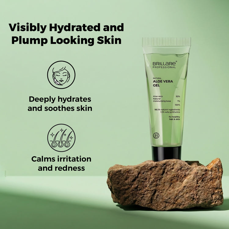 Mini Pure Aloe Vera Gel For Nourished Hair &amp; Skin (20ml)
