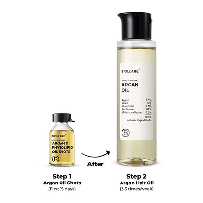 Brillare Argan Oil can be used as maintenance oil after Brillare Argan &amp; Phytolipid Oil Shots. 