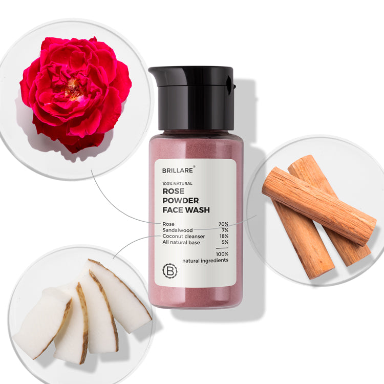 Rose Powder Face Wash For youthful Skin