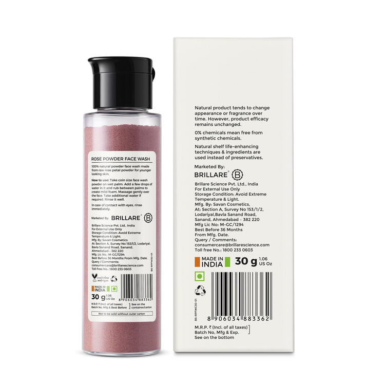 Rose Powder Face Wash For Youthful Skin 30g