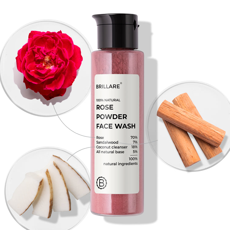 Rose Powder Face Wash For Youthful Skin 30g