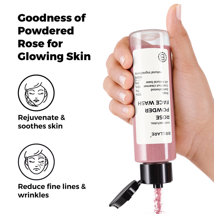 Rose Powder Face Wash For Youthful Skin 30g