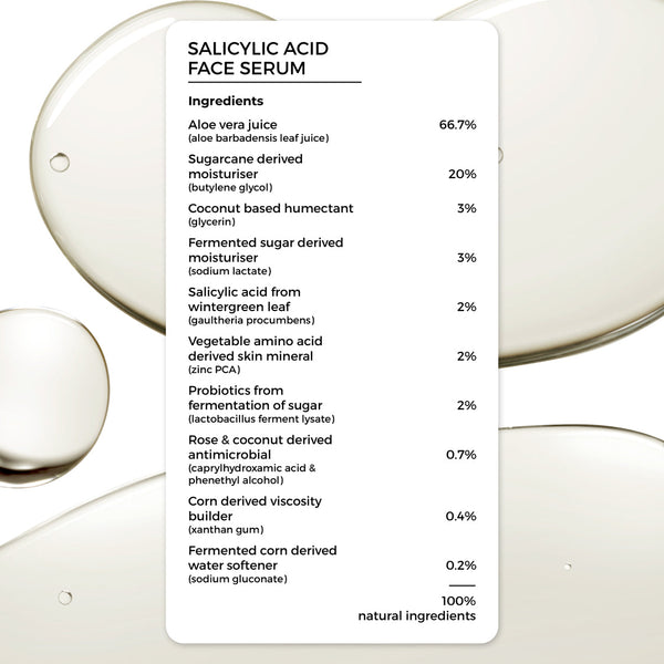 Salicylic Acid Face Serum & Powder Face Wash & Liquid Moisturizer with Jade Roller & Baby Pink Pouch
