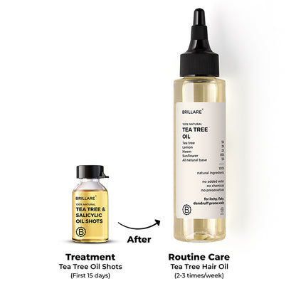Brillare Tea Tree OIl can be used after Tea Tree &amp; Salicylic Oil Shots as a maintenance oil. 
