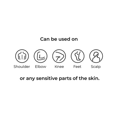 Brillare professional Ultimate soothing oil can be used on shoulder, elbow, knee, feet, scalp or any sensitive parts of the skin.