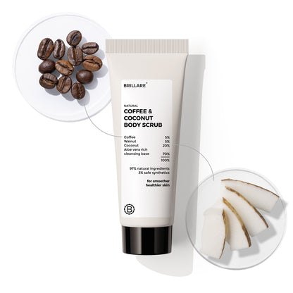 Mini Coffee &amp; Coconut Body Scrub for Energized &amp; Moisturised Skin (20 gm)