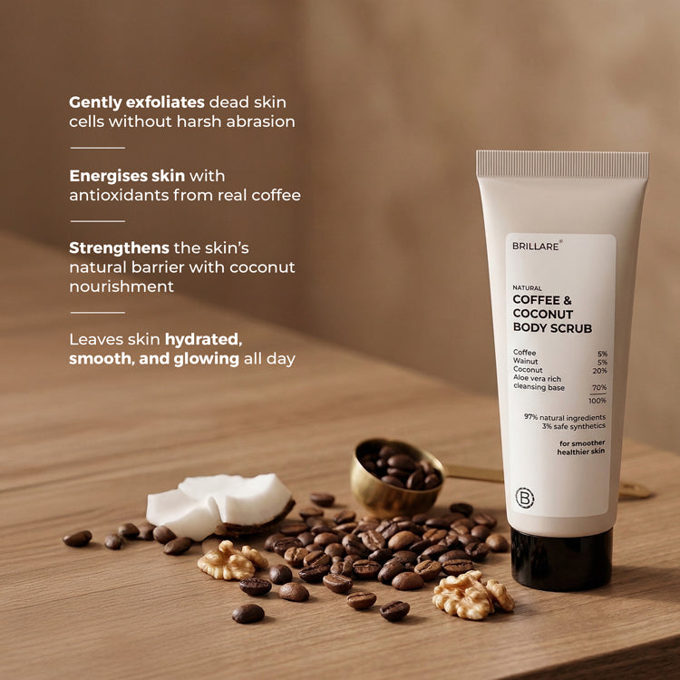 Mini Coffee &amp; Coconut Body Scrub for Energized &amp; Moisturised Skin (20 gm)