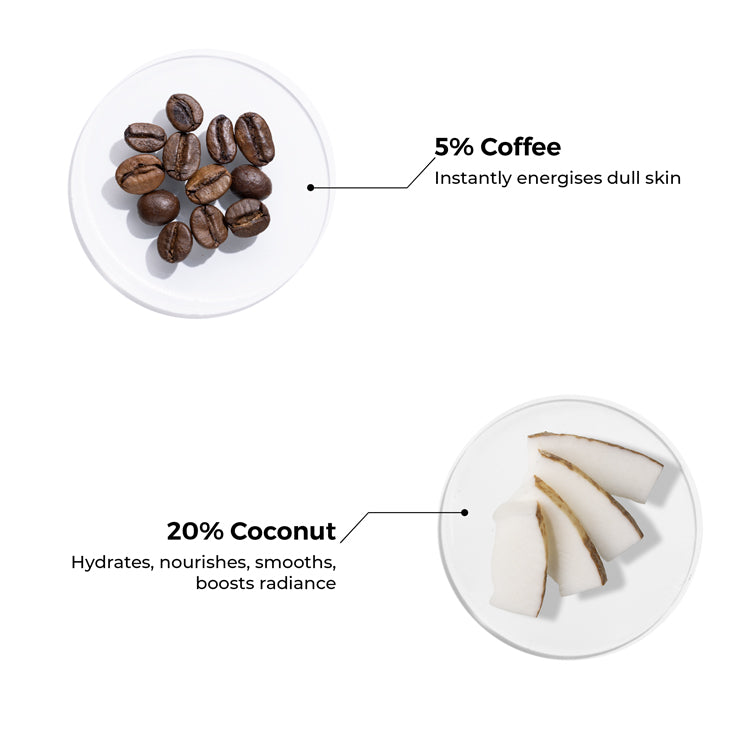 Mini Coffee &amp; Coconut Body Scrub for Energized &amp; Moisturised Skin (20 gm)