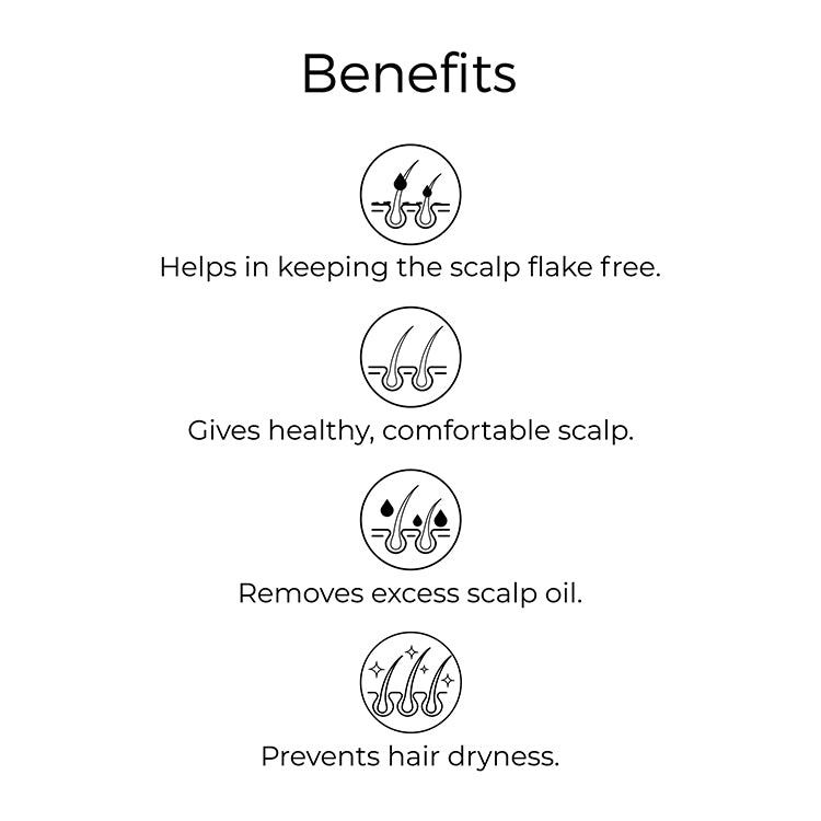 Benefits mentioned in text of Brillare Tea Tree Oil, Dandruff Control Shampoo &amp; Dandruff Control Conditioner: helps in keeping the scalp flake free, gives healthy, comfortable scalp, removes excess scalp oil, prevents hair dryness