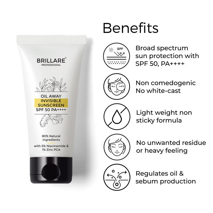 Oil Away Invisible Sunscreen with SPF50