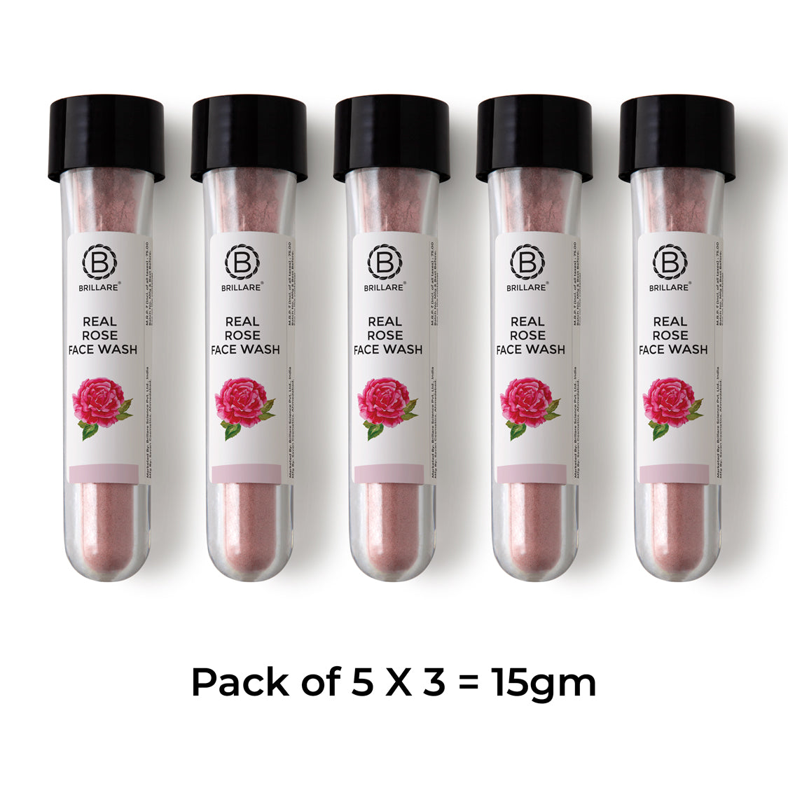 Mini Real Rose Face Wash For Hydrated, Younger Looking Skin Combo 3g