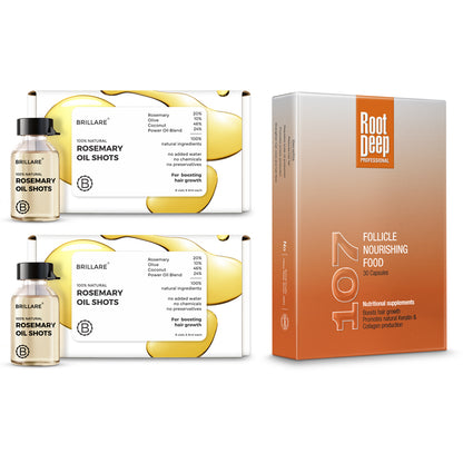 Rosemary oil Shots Pack of 2 with Scalp Food