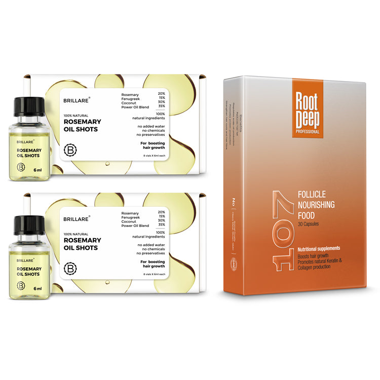 Rosemary oil Shots Pack of 2 with Scalp Food
