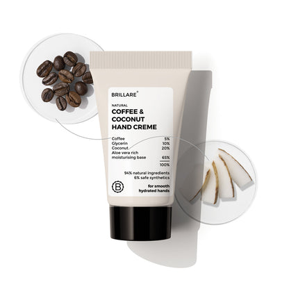 Mini Coffee &amp; Coconut Hand Creme for Energized &amp; Moisturised Skin (15 gm)