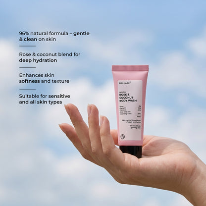 Mini Rose &amp; Coconut Body Wash (20ml)