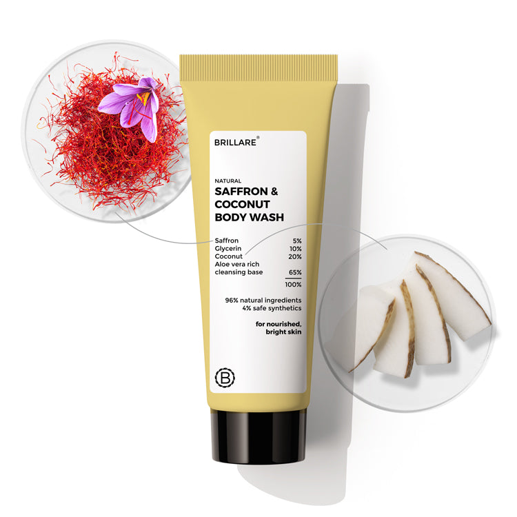 Mini Saffron &amp; Coconut Body Wash (20ml)
