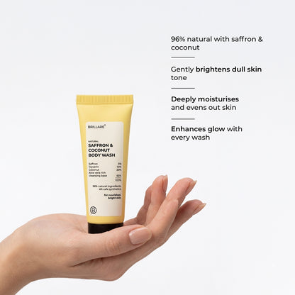 Mini Saffron &amp; Coconut Body Wash (20ml)