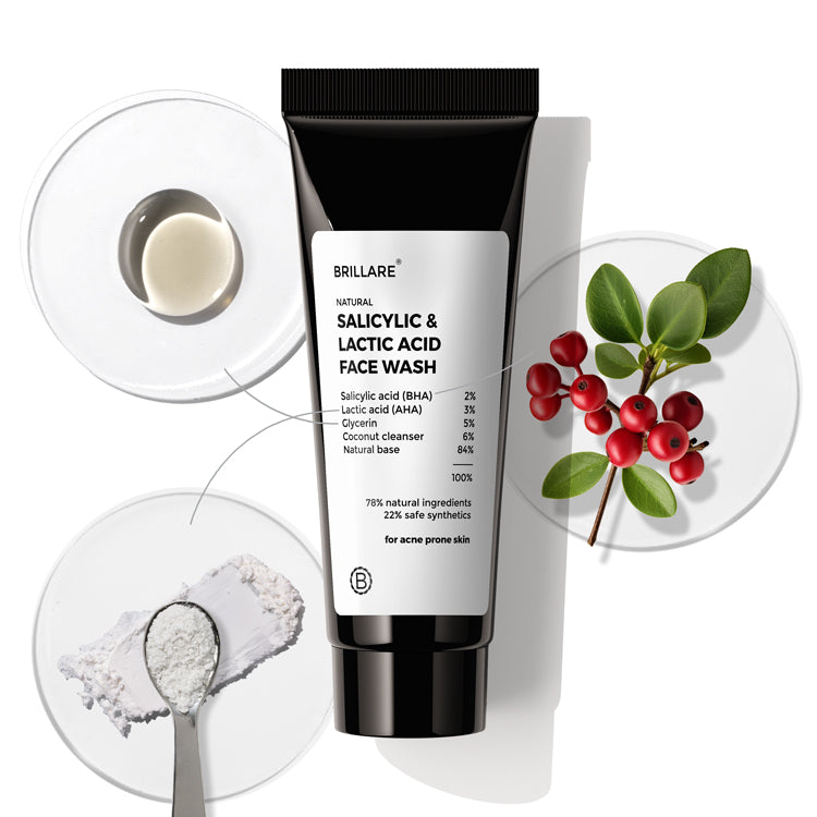 Mini Salicylic and Lactic Acid Face Wash for acne prone skin (20ml)