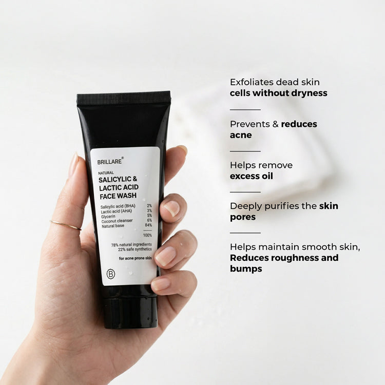 Mini Salicylic and Lactic Acid Face Wash for acne prone skin (20ml)